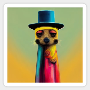 colourful meerkat Sticker